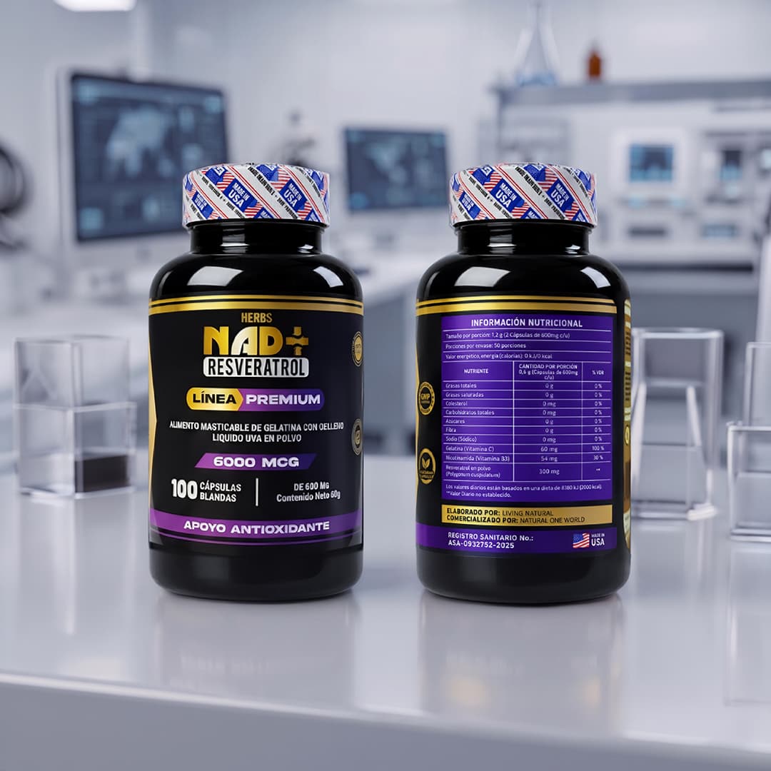 Cápsulas NAD+ Resveratrol Vitavit® - 100 Cápsulas