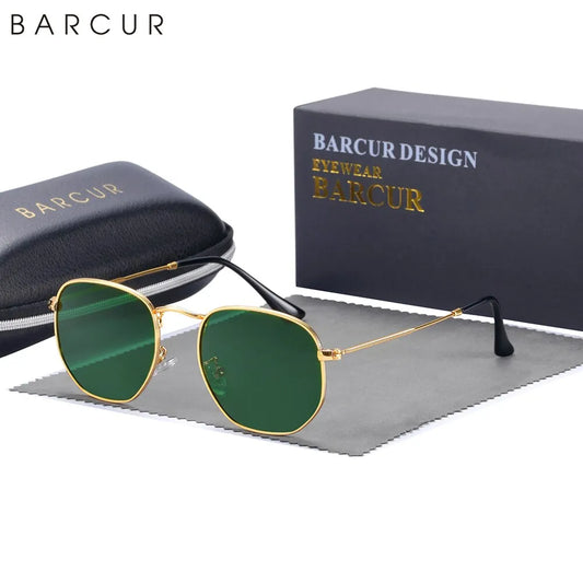 BARCUR Classic retro small square sunglasses